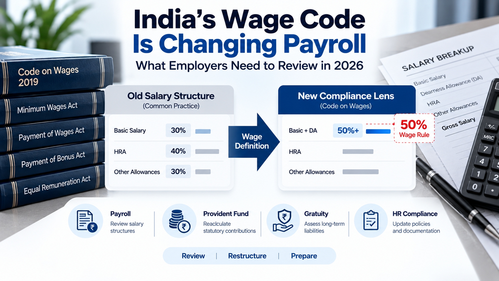 India’s Code on Wages 2026: Payroll, PF, and 50% Wage Rule Explained